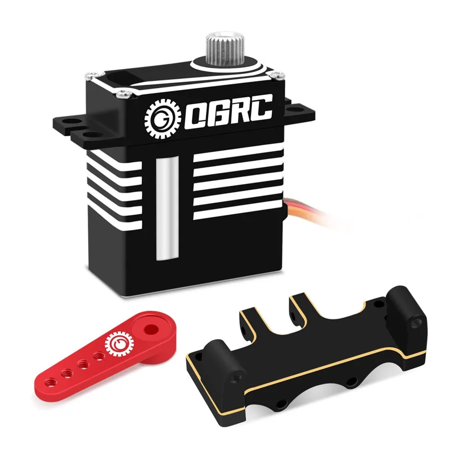 เซอร์โว OGRC SCX24 เซอร์โวพวงมาลัยแรงบิดสูง SCX24 เซอร์โวดิจิตอล เซอร์โวพวงมาลัย RC พร้อมเฟืองเหล็ก สำหรับอัพเกรด SCX24 TRX4M
