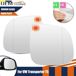 Left Right Side Wing Mirror Glass Convex Heated Wide Angle Rearview Back Plate For VW Transporter Multivan T5 T6 2010 2011-2016