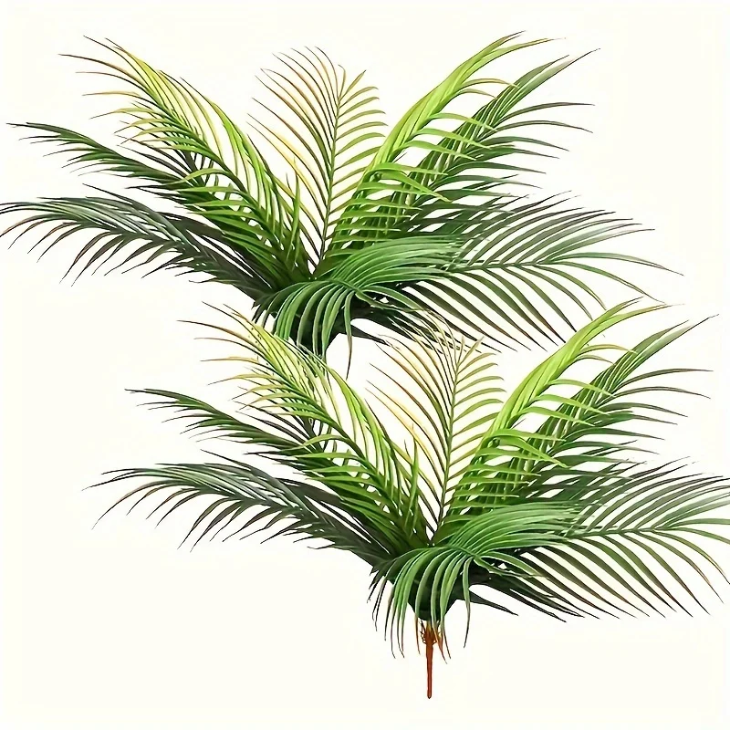 Folhas de Palmeira Artificiais Modernas para Casa, Jardim, Plantas Tropicais Realistas para Decoração de Festas Havaianas e de Selva, Uso Externo