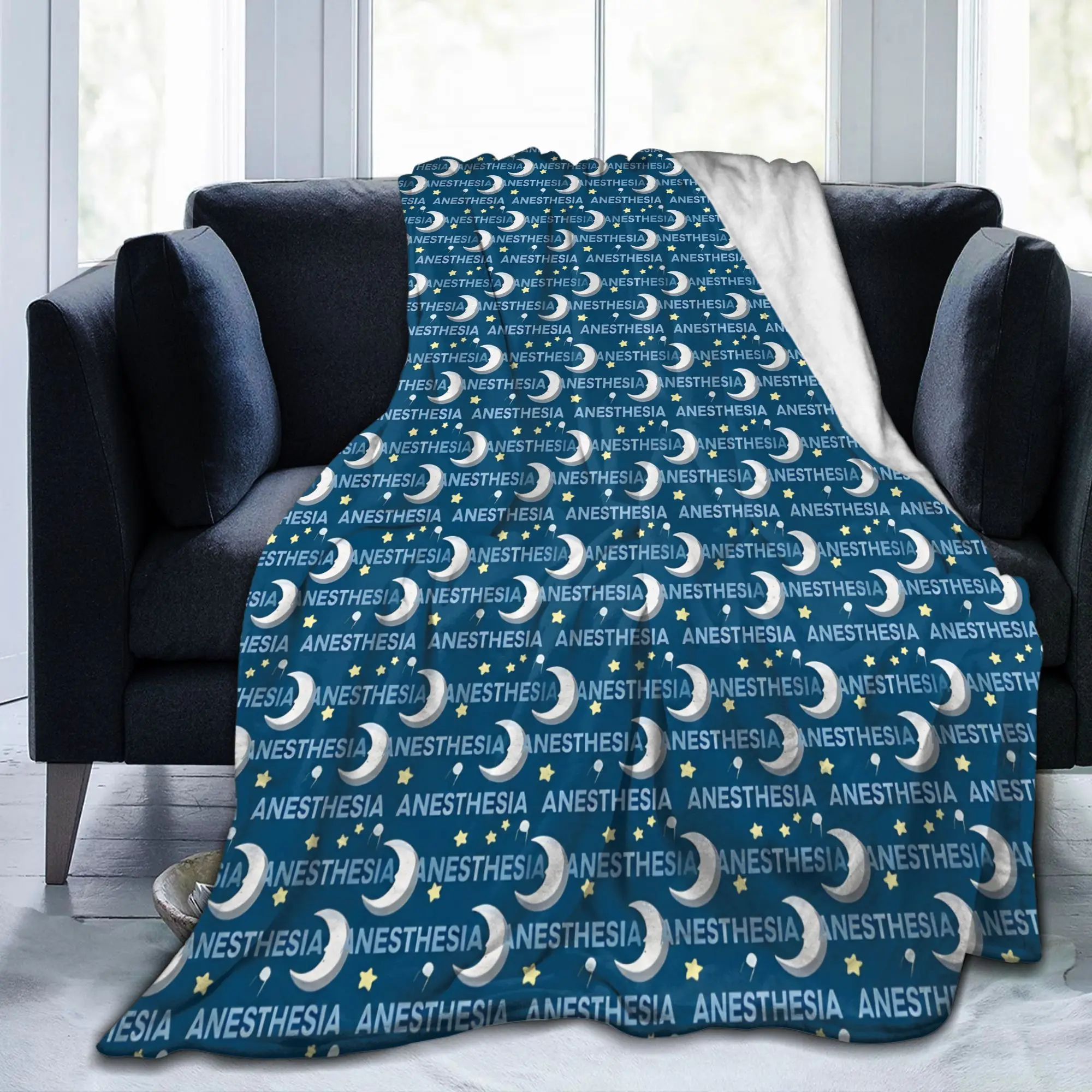 Anesthesia Anesthesiology Medical Knitted Blanket Anesthetist Flannel Bedding Throw Blanket Bedroom Portable Gift Multi-function