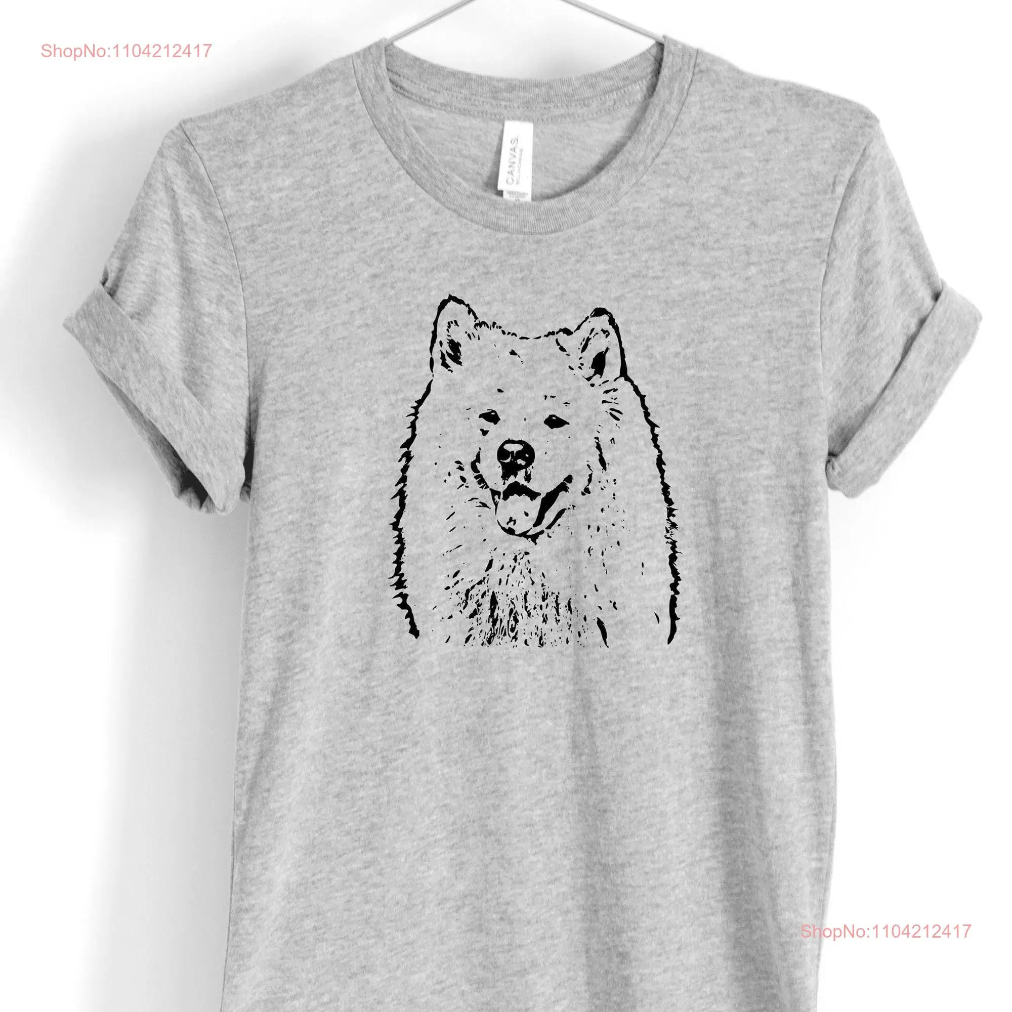 Samoyed T Shirt Dog Mom s For Lovers Dad Cute long or short sleeves