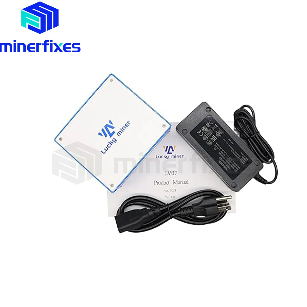 جديد جهاز تعدين البيتكوين Bitaxe Lucky Miner LV07 1TH/S Hashrate Home WiFi جهاز تعدين صامت BTC BCH DGB آلة تعدين مع 12 فولت 5A PSU