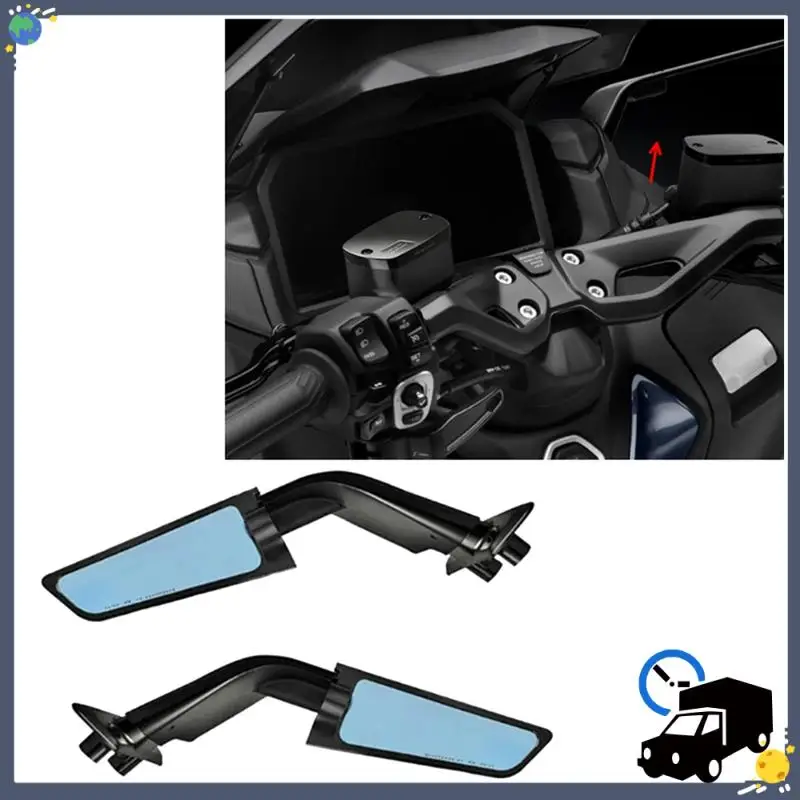 

Lasting Motorcycle Rearview Mirrors Wind Wing Rear View Mirrors Adjustable Rotating Side Mirrors For Yamaha TMAX 560 2023