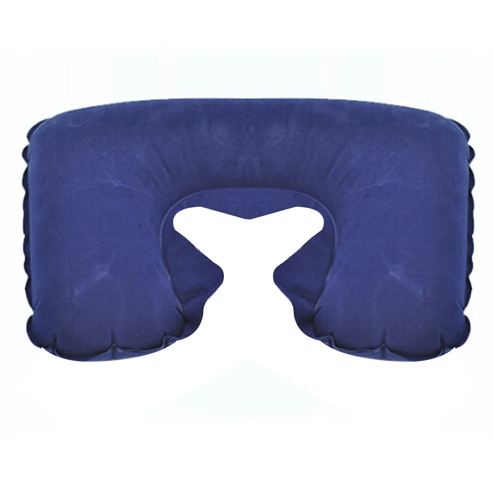 

4Pcs Inflatable Neck Pillow Travel Neck Support Comfortable Microfiber Material for Airplane Car Bus Train Travel Pillow U