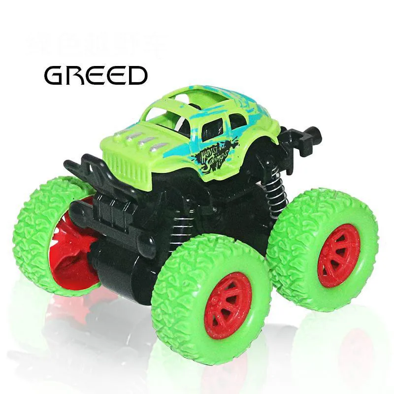 Inertial Stunt Car Drive Climbing Off-Road Vehicle 360 Degree Rotation Four-Wheel Drive Pull Back Truck Model Toy Children Gift