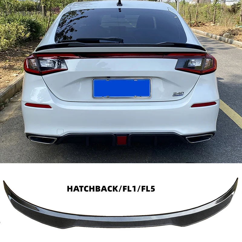 For 11 Generation Honda Civic Hatchback FL1 FL5 Rear Cover MAX Style Spoiler High Quality ABS Material Rear Wing