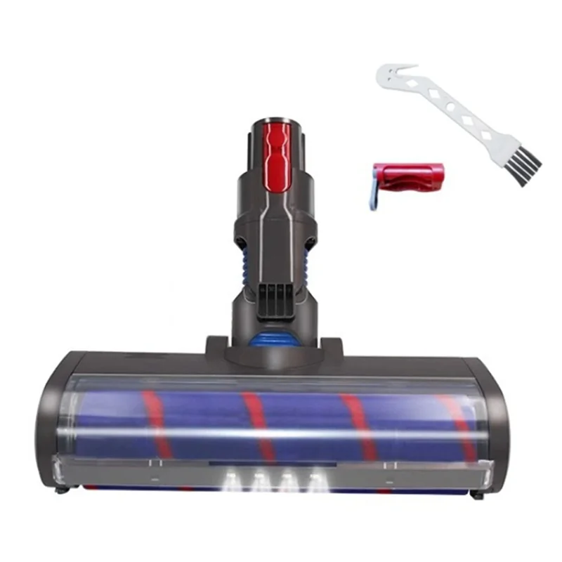 BAAO-For Dyson V15 V11 V10 V8 V7 مكنسة كهربائية فرشاة دوارة ناعمة بديلة مع ضوء الغبار لمنظف الخشب الصلب