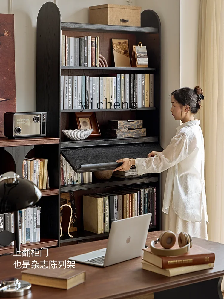 Zz retro living room combination bookcase integrated full wall bookshelf living room display cabinet level