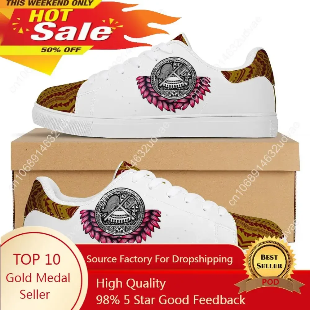 Fashion Trendy Flat Sneaker Polynesian Samoa Tribal Unique Ethnic Printed Custom Fashion Walking Sport Shoes Women Running Shoes