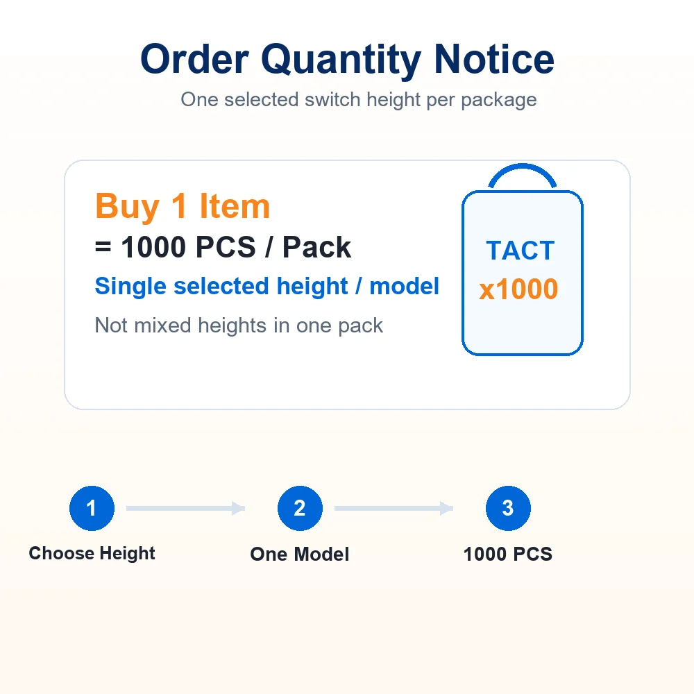 1000Pcs PCB 4Pin Touch Button Micro Switch Mini Micro Switch DIP4 12x12 12*12*4.3/5/6/7/7.5/8/9/10/11/12/13/14/15/16/17/18/20MM