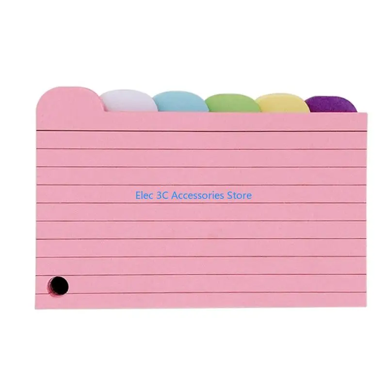 Y51A Organized Note Taking Index Cards 150 Lined Pages Coil Colorful Design