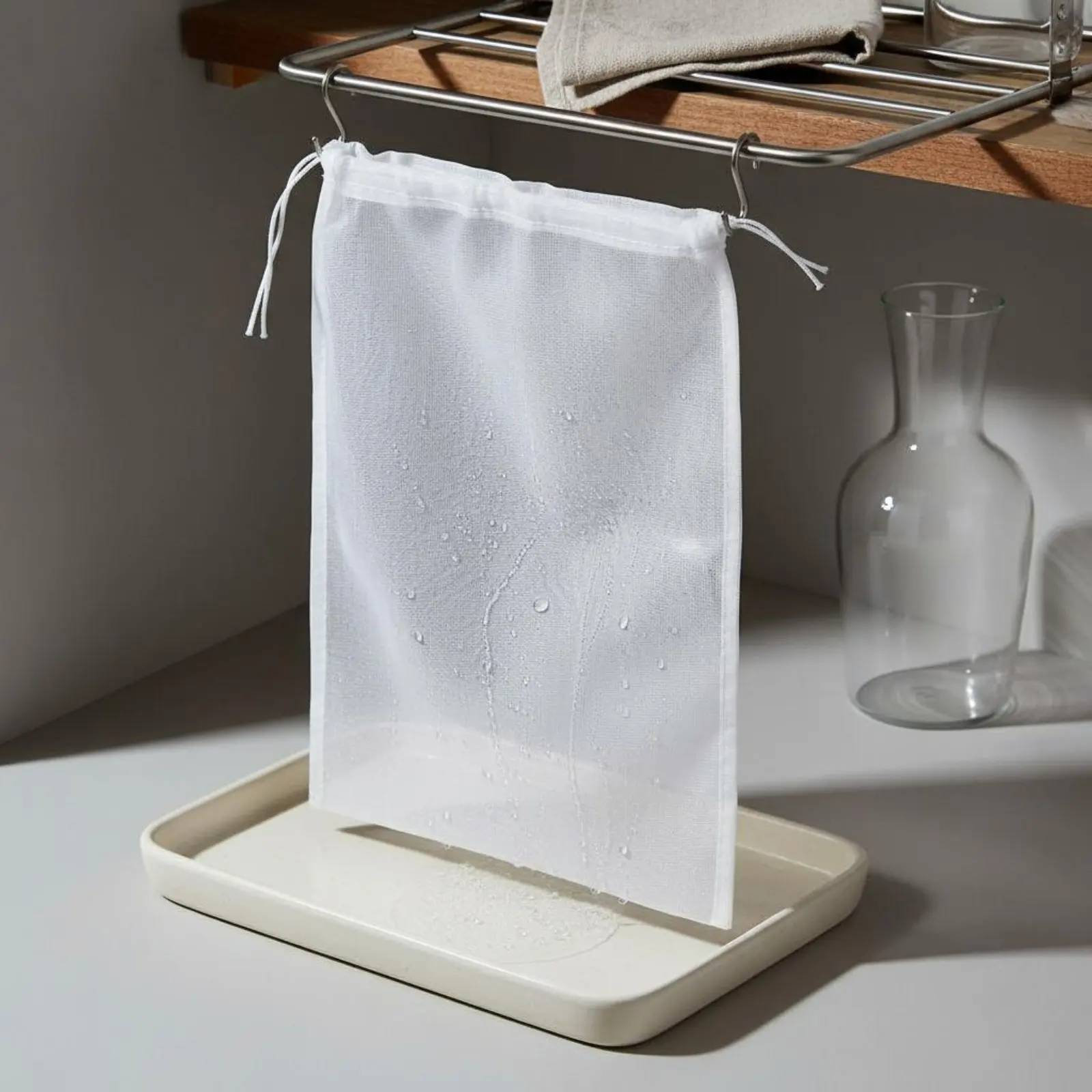 Soy Milk Strainer Bag Long-Lasting Nylon Mesh Strainer Bag Reusable Straining Pouch Versatile for Health Conscious Individuals