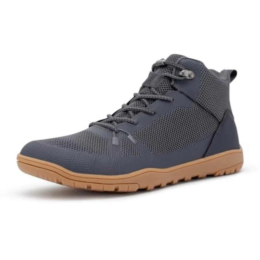 

Men's Barefoot Boot - Zero Drop Wide Toe Minimalist Sneakers Ankle Support Hiking Shoes