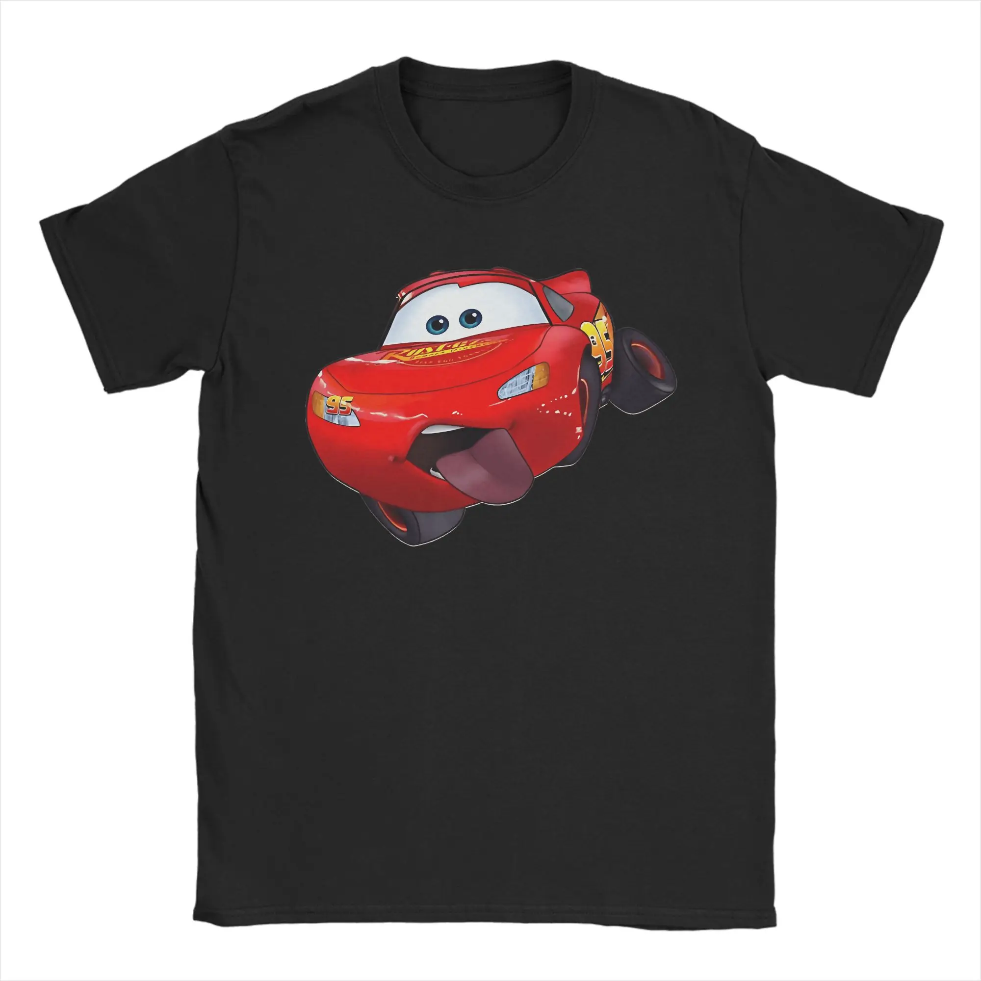 

Harajuku T-Shirt Summer Lightning Cars McQueen Hippie T-Shirts Pure Cotton Tshirt for Male Awesome Plus Size Short Sleeve Tops