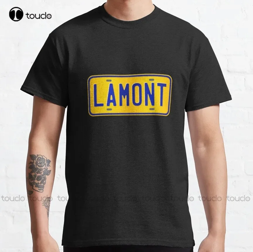 Lamont Name Custom Number Plate Design - Gift For Lamont Classic T-Shirt Funny Shirts Custom Gift Breathable Cotton Unisex Retro