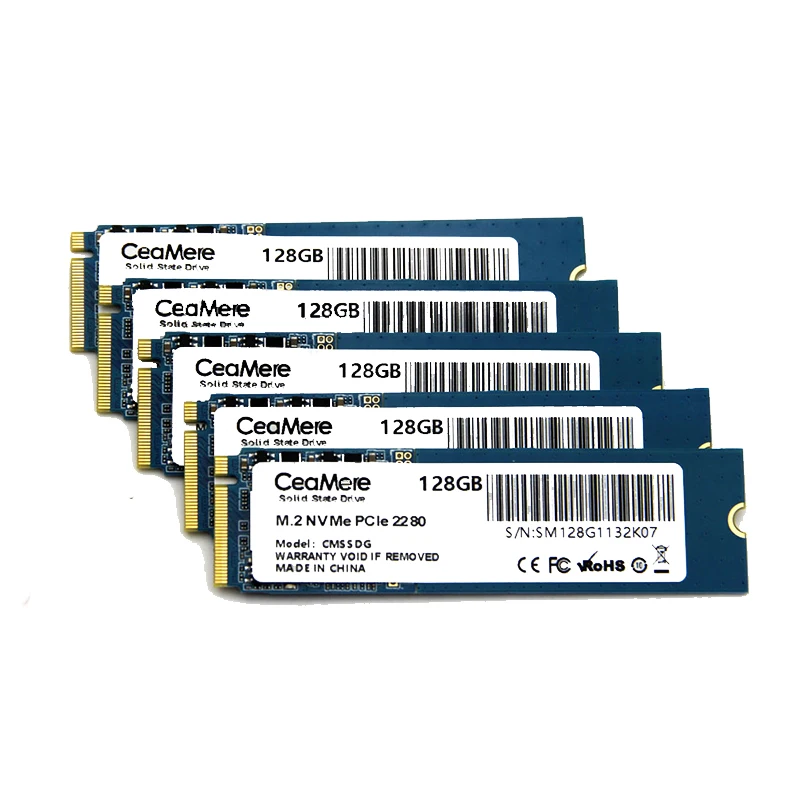 CeaMere10PCS SSD M2 NVME 128GB 256GB 512GB 1TB Ssd M.2 PCIe 3.0 2280 Drive Solid State Disk 3D TLC QLC Flash For Notebook Deskto