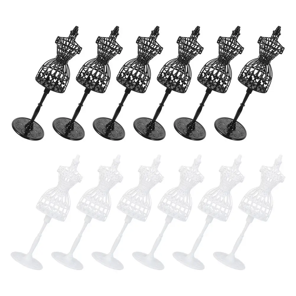 

Набор из 12 элегантных мини-манекенов для кукольного домика: легкие пластиковые подставки для демонстрации маленькой одежды и аксессуаров