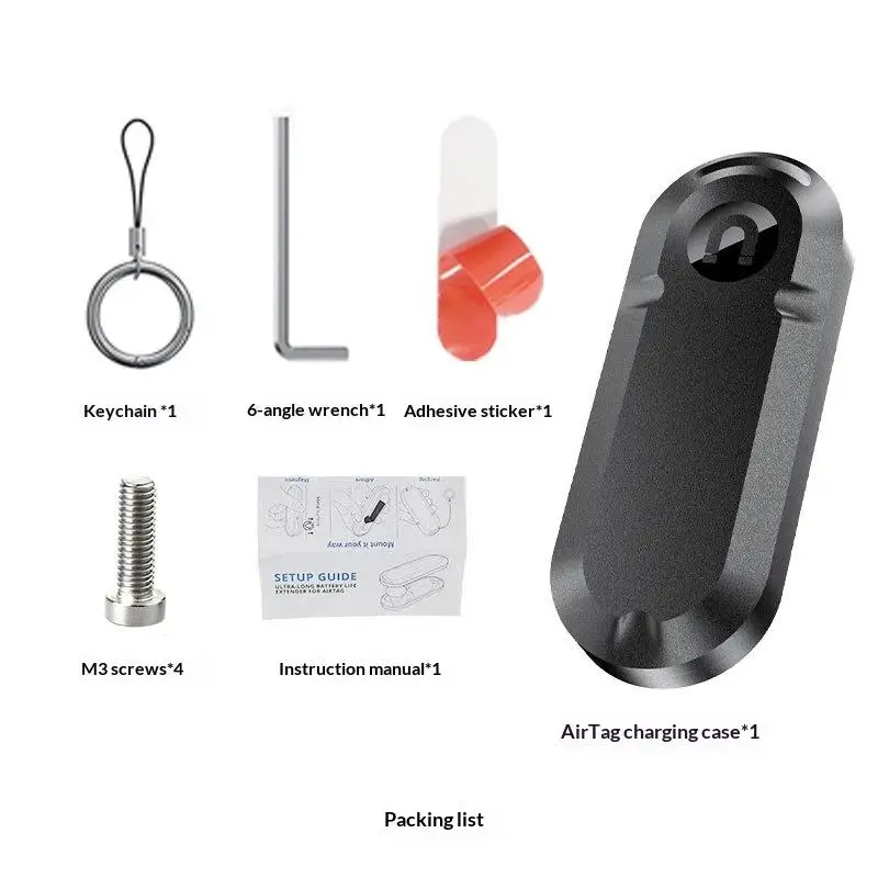 

Magnetic Airtag Battery Case for CR2032, Set includes 120-Month Extended Case