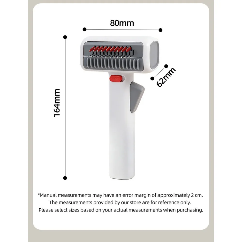 Rotatable Pin 2-in-1 Pet Dematting & Deshedding Comb 2mm Safe Blade One-Click Hair Remover for Small Medium Large Dogs Cats