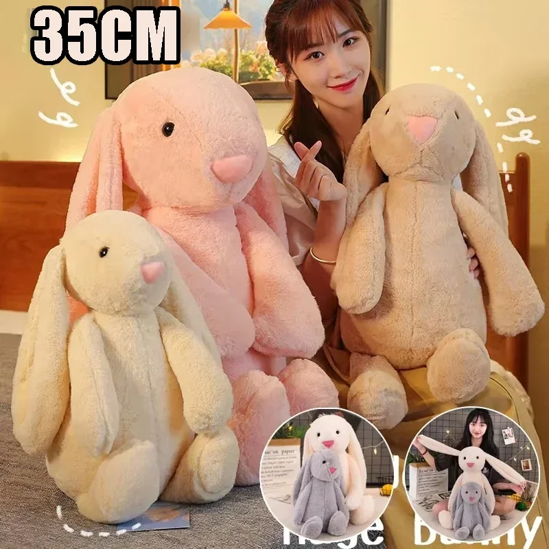 Unisexowy, uroczy, miękki, bawełniany pluszak królik wielkanocny Bad Bunny z długimi uszami, pluszowa zabawka królik do spania, idealna na urodziny.