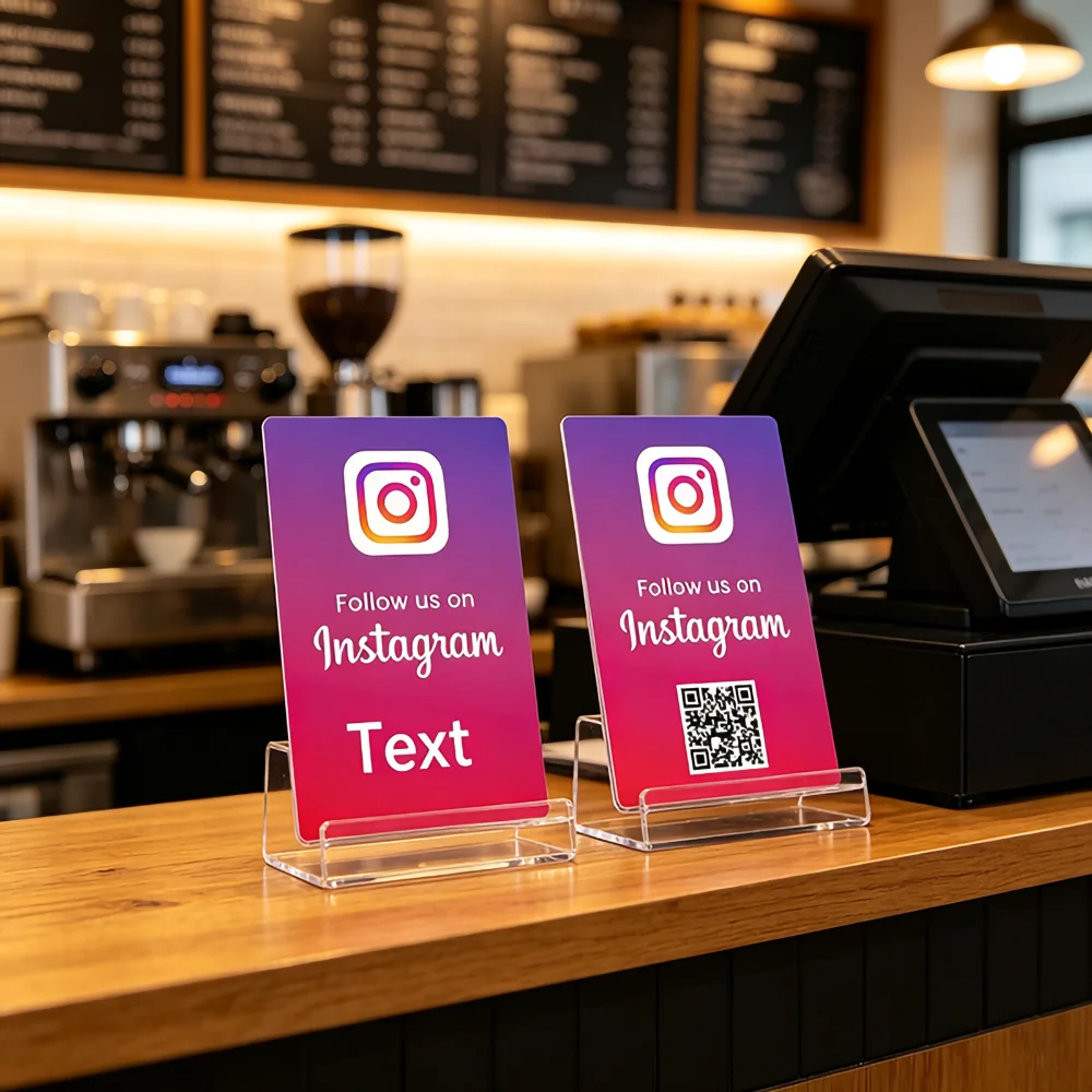 QR Code Follow Us Card, Review Card for Google, Easy Setup with Review Link Management, Perfect for Card Reviews