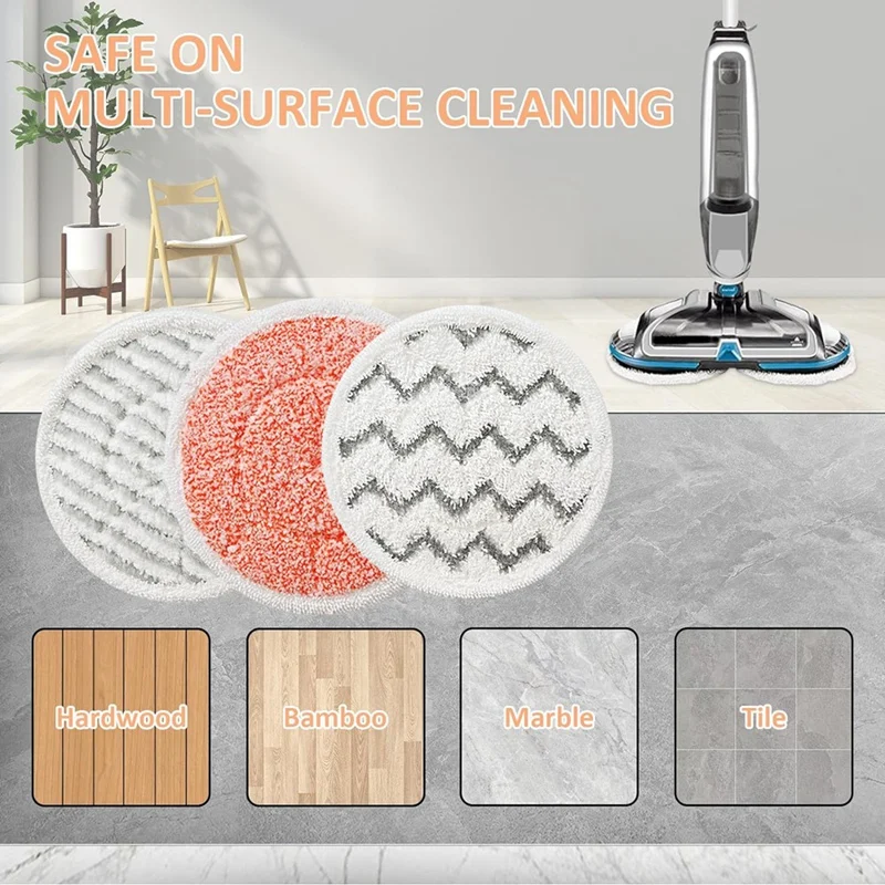 Bissell Spinwave 3897A,3712,3712W 스팀 회전 걸레 패드 용 8PCS 3897A 걸레 패드 교체 부품 번호 1641112