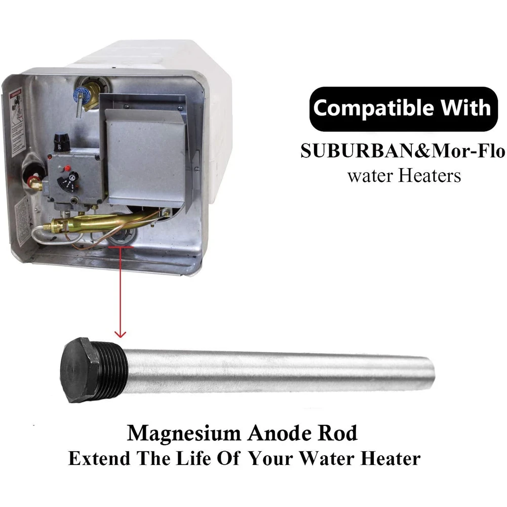 B69C 2 шт. анодные стержни водонагревателя для автодома, нагреватель-магний для нагревателей горячей воды на автофургонах, для пригородной воды