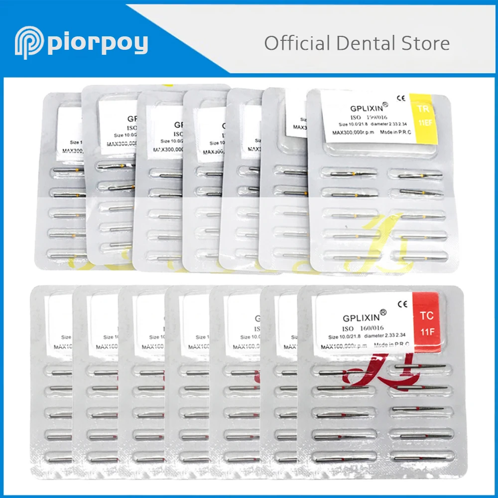 10 шт./набор, Стоматологические алмазные сверла PIORPOY, 1,6 мм