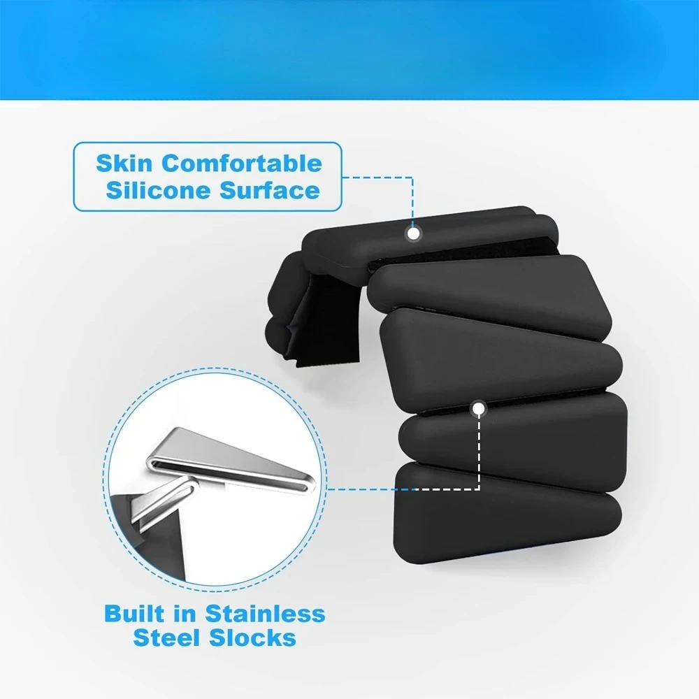 زوج واحد من أساور تدريب القوة من السيليكون للكاحل 2-4 رطل لليوجا والجري والسباحة - للنساء والرجال #4