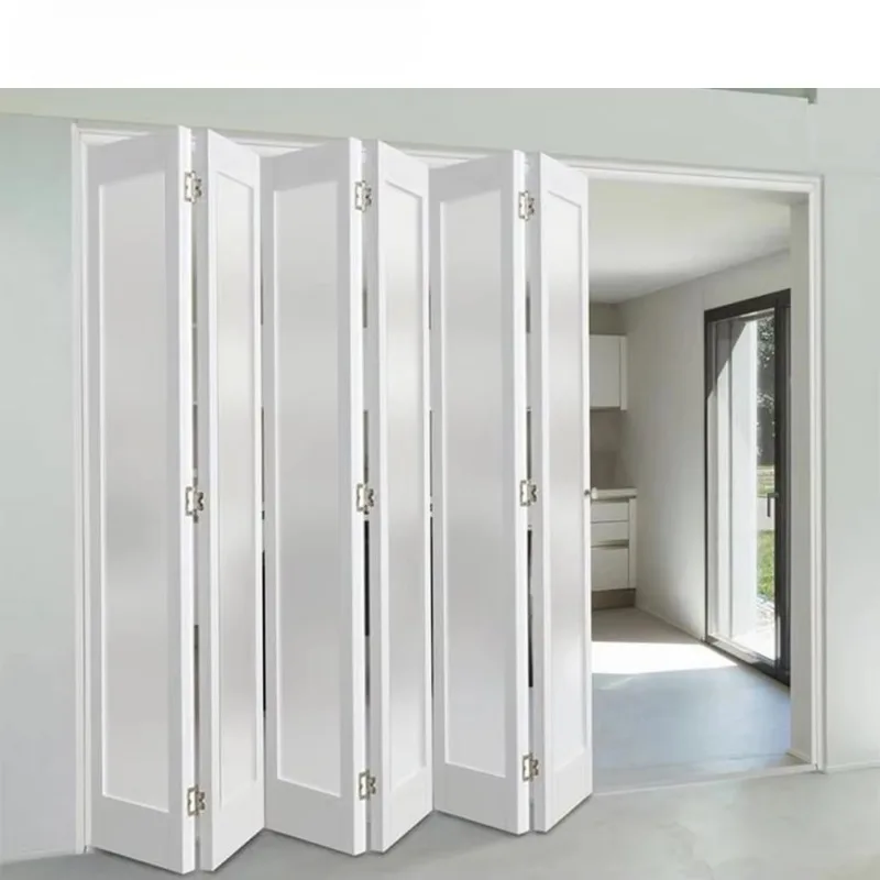 Accordion Double Folding Door Impact Resistant Aluminum Door Double Glass Hurricane Resistant Patio Folding