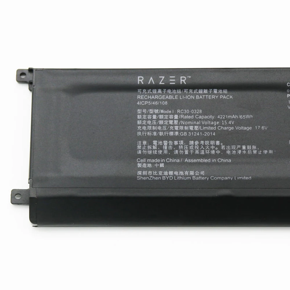 New Genuine Original RC30-0328 15.4V 65Wh Laptop Battery for Razer Blade15 2020 RZ09-0328 4ICP5/46/108 RZ09-03304x