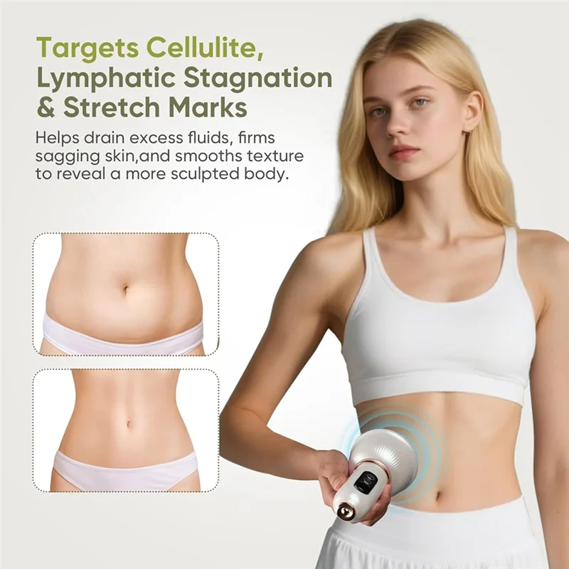 A01V-เครื่องนวดระบายน้ำเหลืองและเครื่องมือนวดต่อต้านเซลลูไลท์สำหรับขา แขน ร่างกาย ช่วยลดรอยแตกลายและเซลลูไลท์