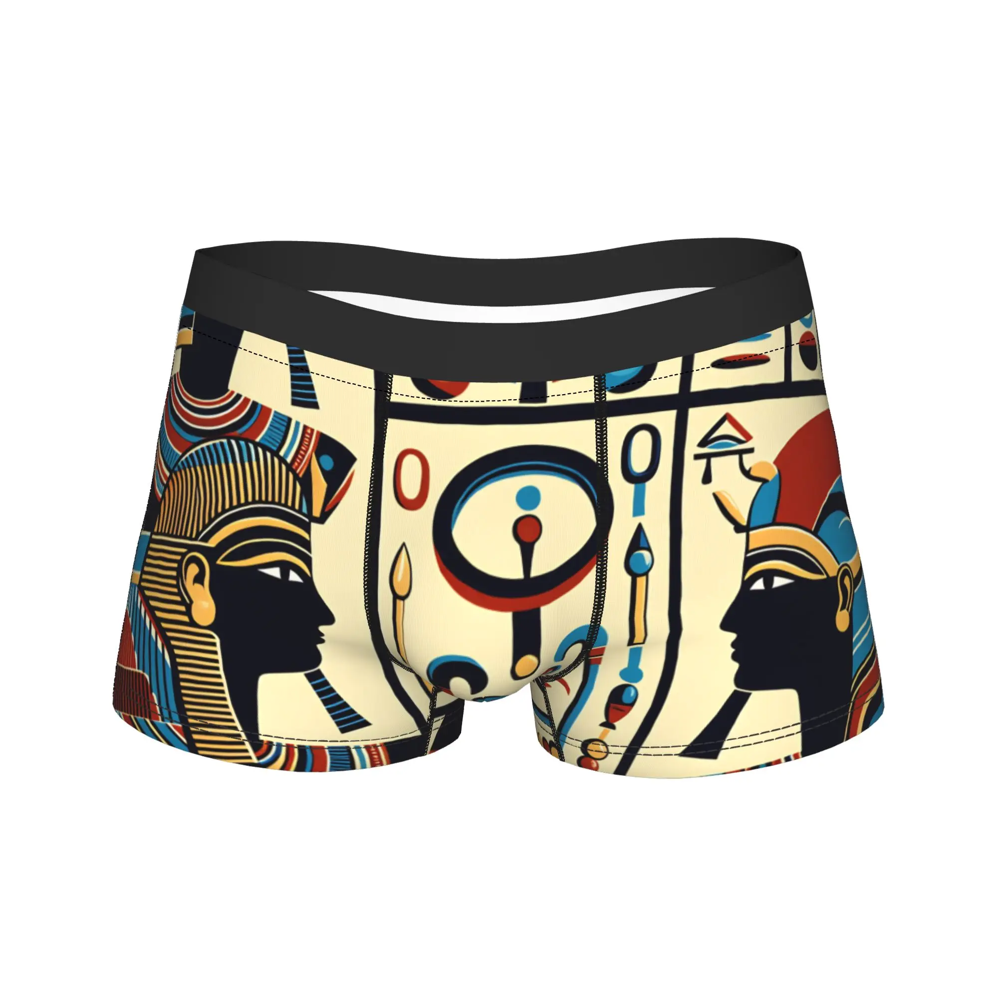 Ancient Egyptian Patterns Boxershorts  Pouch Underwear Hot Sale Customs Boxer Brief Classic Males Underpants Large Size