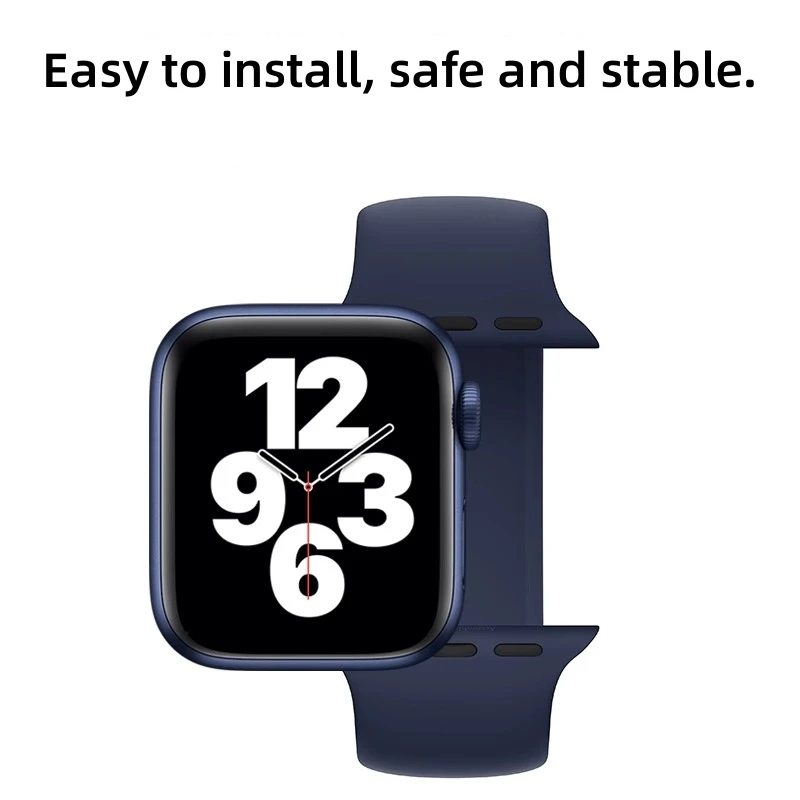 Silikonowy pasek do Apple Watch Band 9 ultra 49mm 40Mm 44Mm 41Mm 45Mm 42mm pasek pojedynczo owinięty wokół ręki opaska na Iwatch serii 5/4/3/Se/6/7/8