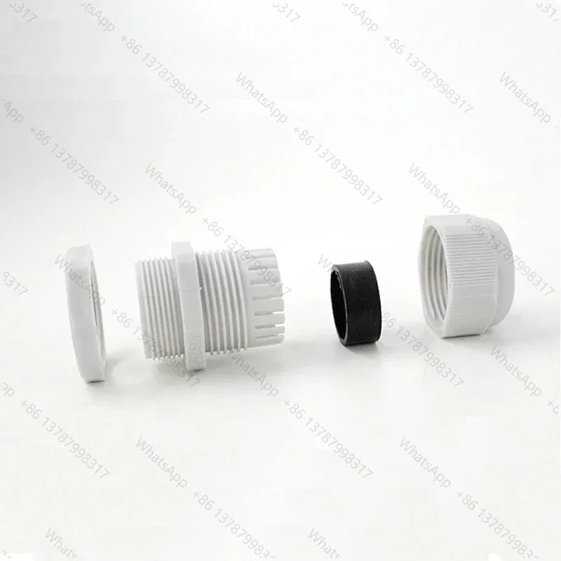 100pcs BLack Color Water-proof Nylon Plastic Cable Gland Connector for 3-21mm Cable Wire M12x1.5 M16/18/20/25/32/36/40x1.5
