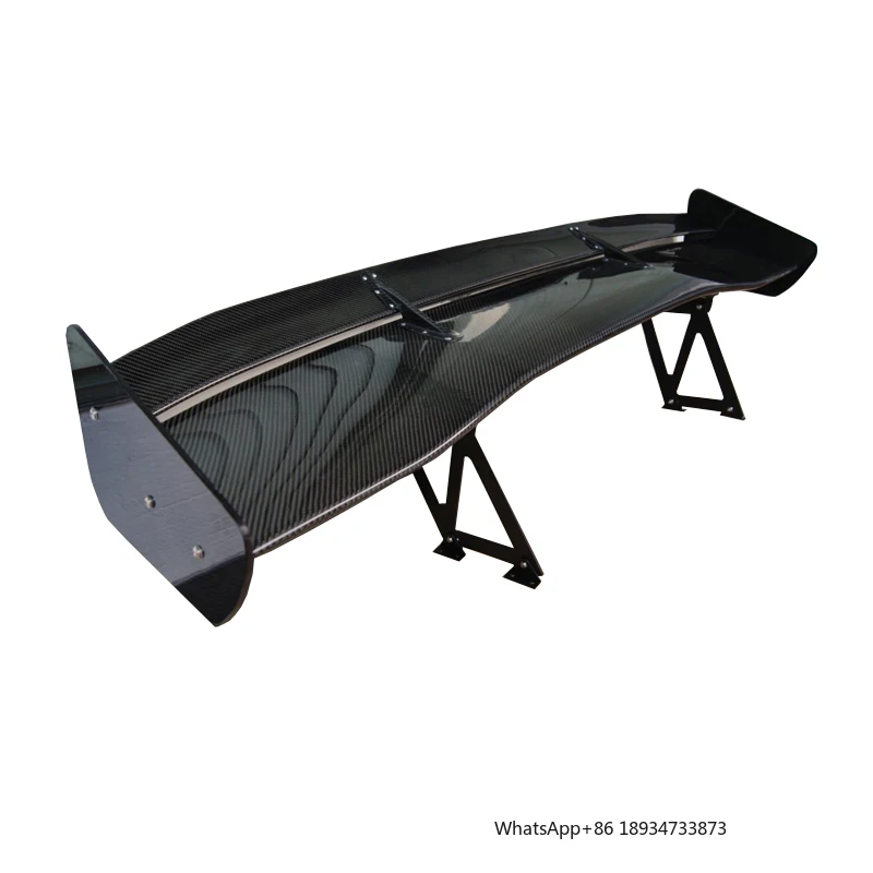 Real Carbon Fiber AO Style Rear Spoiler Wings Ducktail Universal Auto Tail Spoiler for BMW Cars Double floors