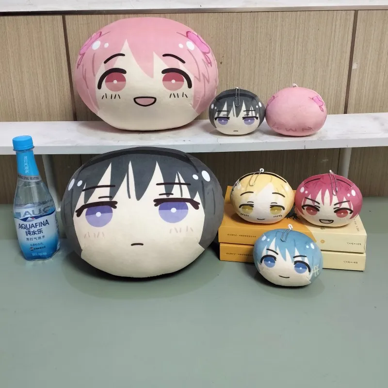 Cute Round Squeeze Plush Keychain Magic Girl Cartoon Figure Ornament, Soft Round Ball Bag Pendant Madoka Kaname Homura Akemi