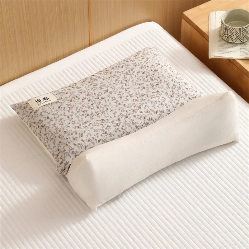 Buckwheat Pillow Cotton Linen Two in One Combination Headrests Detachable and Washable Multifunctional Dual-purpose Neck Pillows