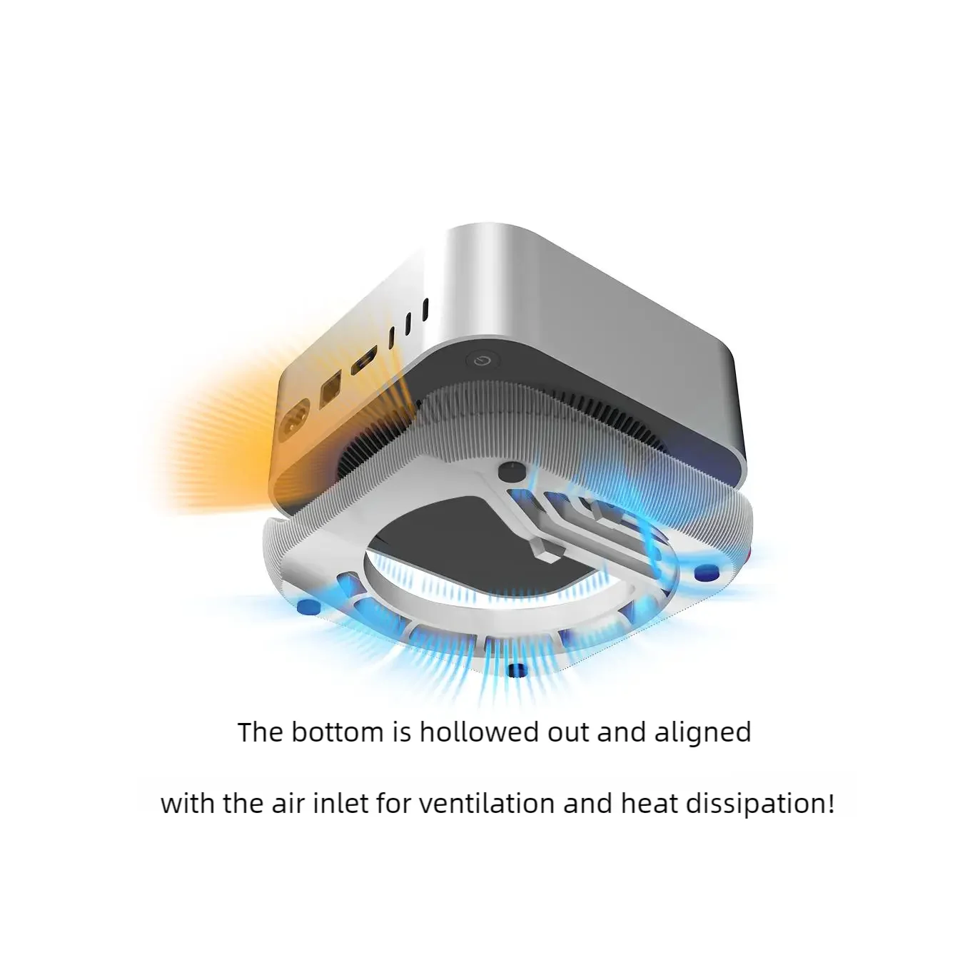 3D Printed Mac Mini M4 Desktop Stand with Integrated Power Button – Cute & Functional