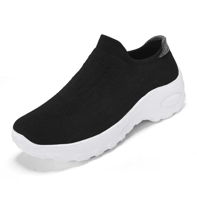 Women's Platform Sneakers Ladies Breathable Sock Walking Shoes Versatile Slip on Women Casual Shoes Fashion Female Flats Shoes