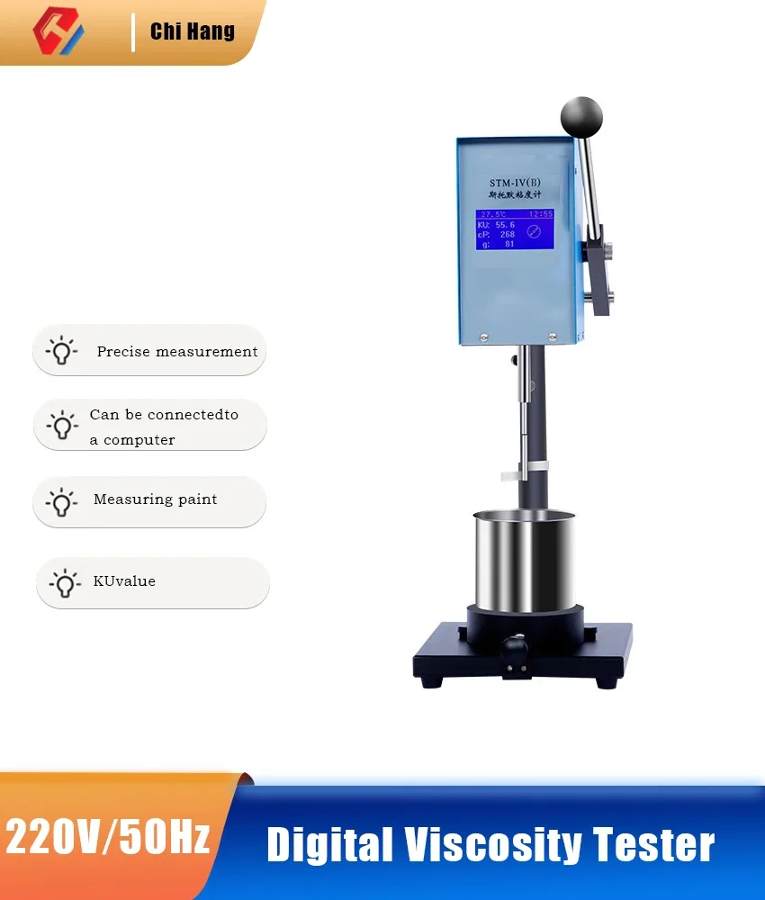 Viscometer Paint Coatings Latex Paint KU Value CP Value Temperature Digital Viscosity Tester