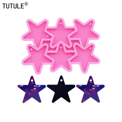 DIY Epoxy Resin clay Holographic Star Silicone Mold Star Decoration Silicone Mold Keychain Silicone Mold Chocolate cake molds