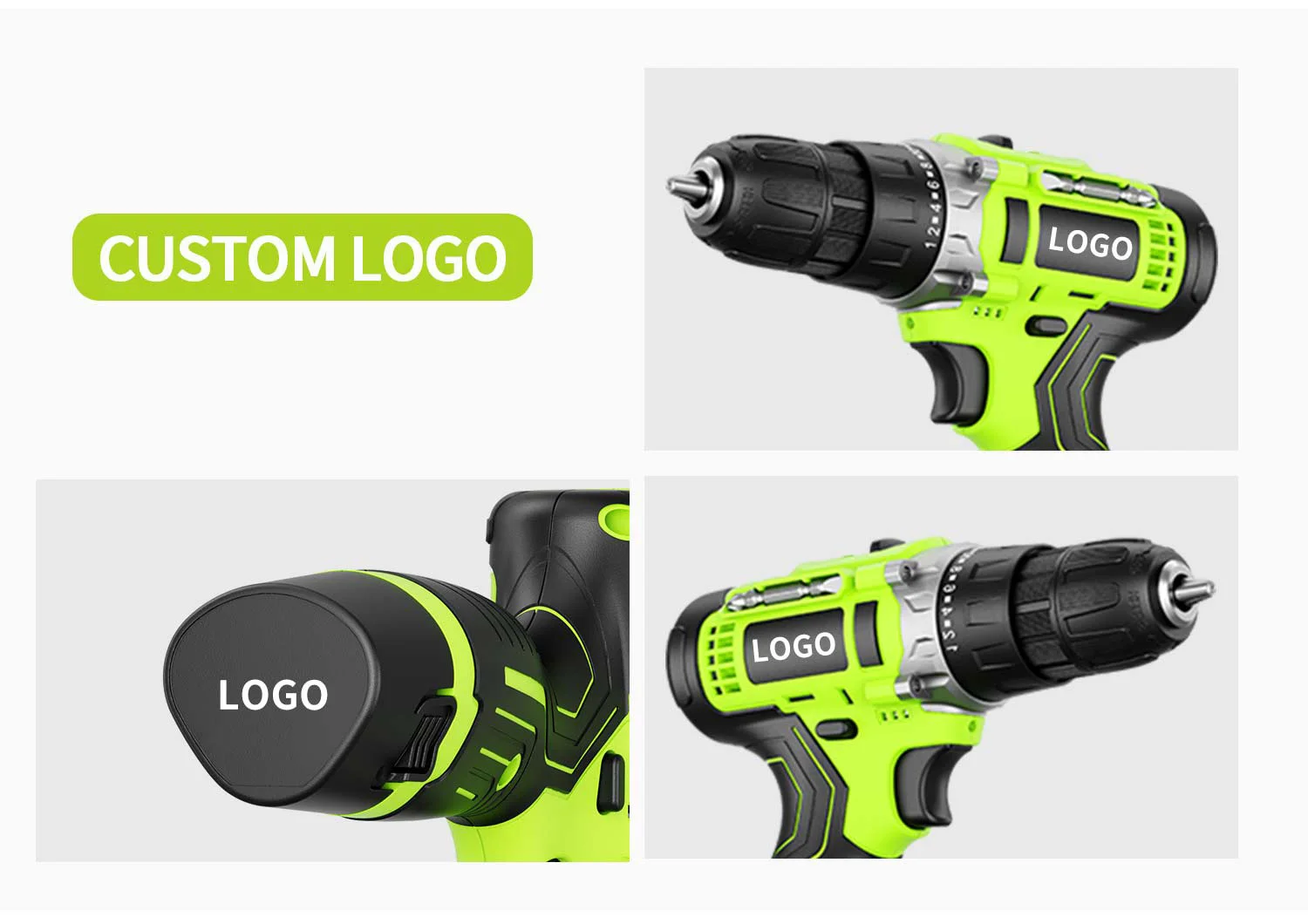 Powerful Impact Wireless Cordless Drill With Lithium Battery Factory Price Rechargeable OEM Supported