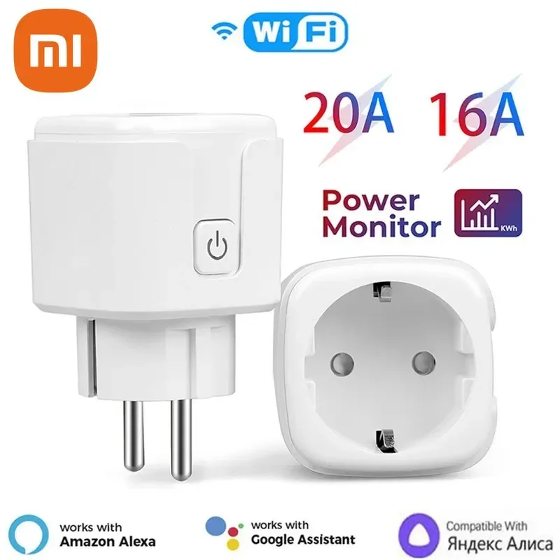 Xiaomi Mijia Smart Plug WiFi Socket EU 16A with Power Monitoring Smart Life Timing Function Works with Alexa Google Home Alice