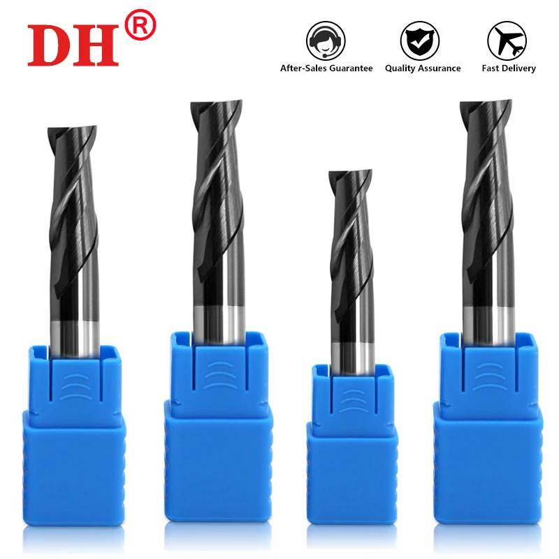 Milling Cutter Alloy Coating Tungsten Steel Cnc Maching 2 Blade Endmills Wholesale Top Milling Cutter Kit Milling Machine Tools