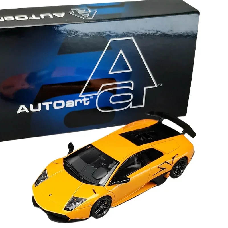 Lamborghini-modelo de coche estático de simulación de aleación de LP670-4, colección de juguetes decorativos para niños, regalos de vacaciones para niños, 1:43