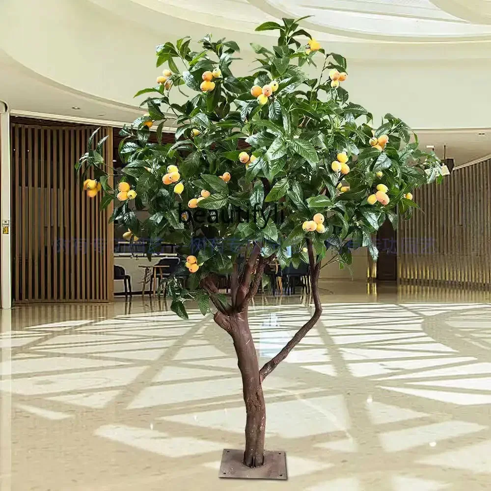 ssSimulation Loquat Tree Interior Decoration Fake Trees Shopping Mall Hotel Floor Ornaments