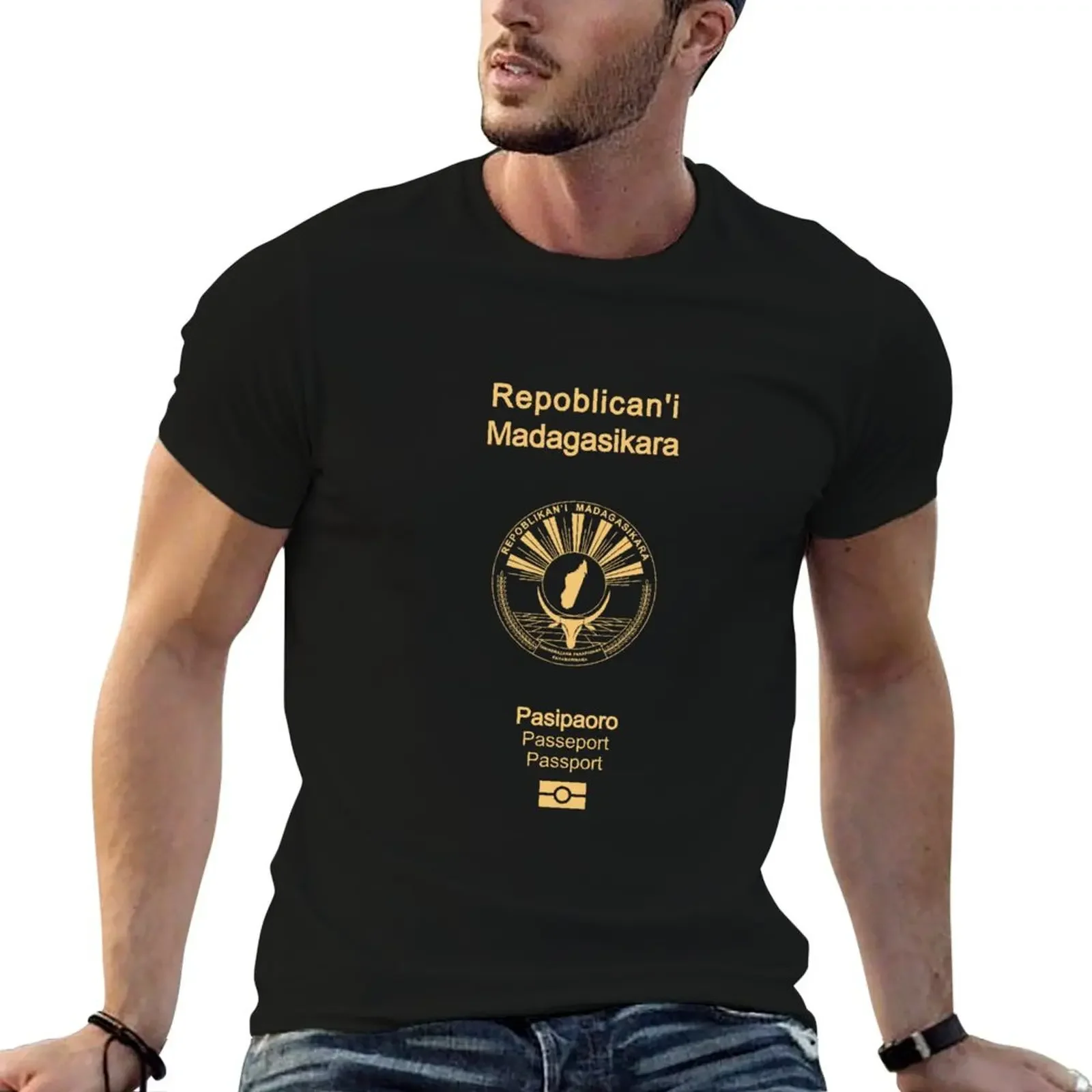 

Madagascar passport T-Shirt hippie clothes vintage t shirts fruit of the loom mens t shirts