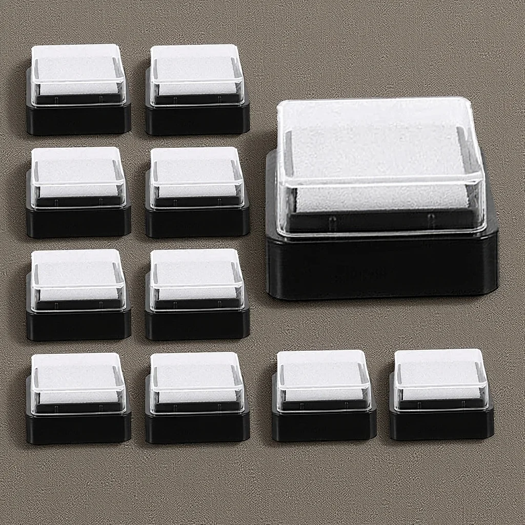 20Pcs Blank Ink Stamp Pad Square DIY Ink Pads for Scrapbooking Card Making Fingerprints Handprints Craft Supplies