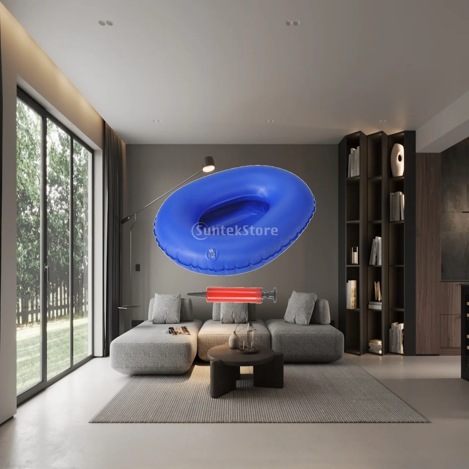 Air Inflation Bedpans Anti Reusable Inflatable Potty Portable Nursing Stool for Home Incontinence Men Women Elderly